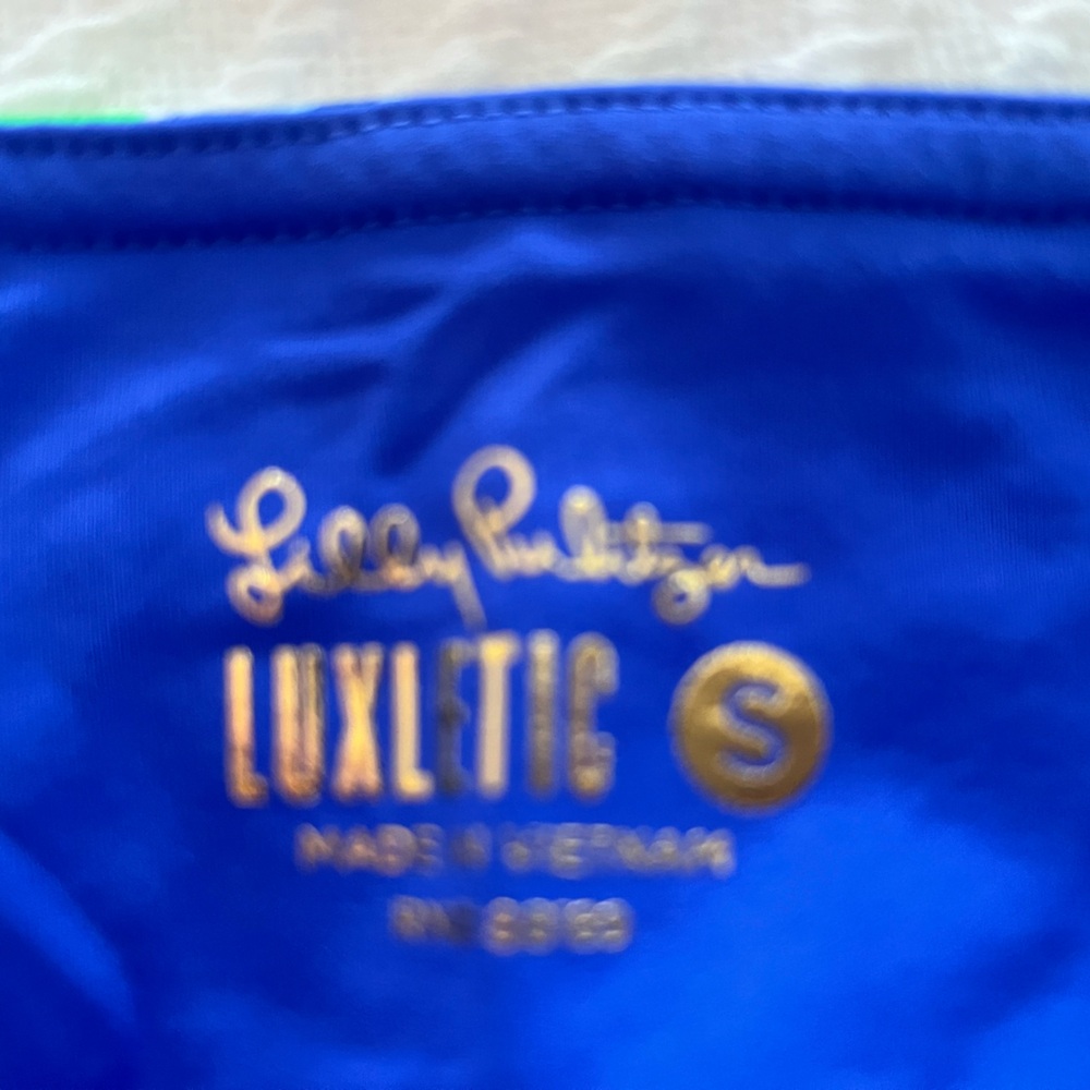 Lilly Pulitzer Floral Blue and Green Patterned Skirt with shorts underneath - Picture 3 of 3